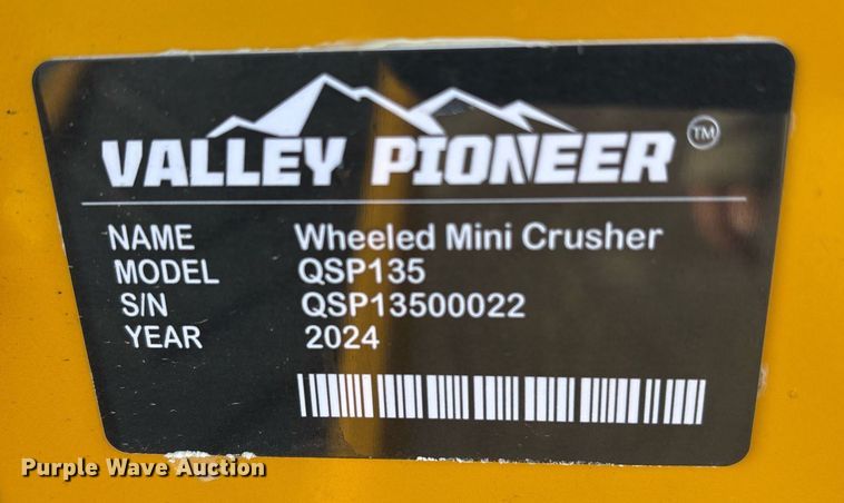 image for item OK9334 2024 Valley Pioneer QSP135 jaw crusher