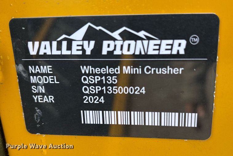 image for item OK9335 2024 Valley Pioneer QSP135 jaw crusher