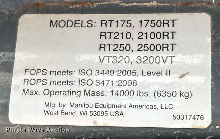 image for item OK9390 Mustang 2100RT tracked skid steer loader