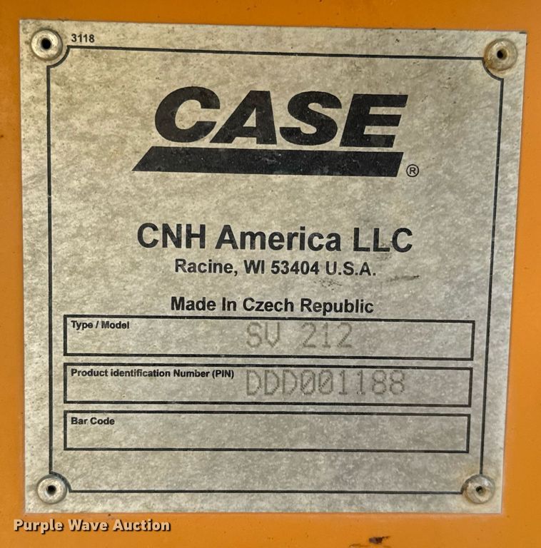 image for item OK9392 2004 Case SV212 single drum vibratory roller