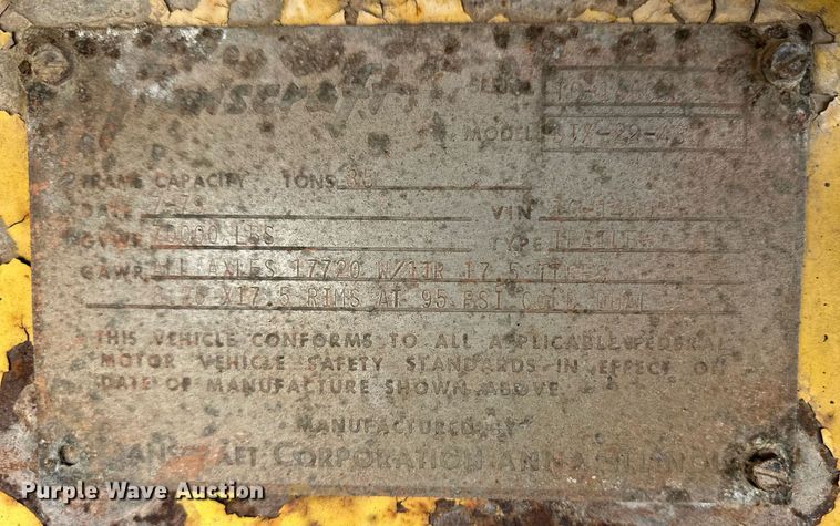 image for item DM2731 1979 Transcraft drop deck equipment trailer