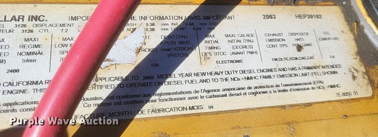 image for item DQ3763 2004 Freightliner Business Class M2 truck cab and chassis