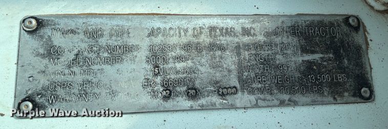 image for item DS2547 1997 Capacity TJ5000 yard truck