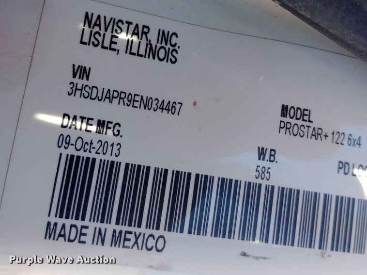 image for item DW0903 2014 International ProStar Plus semi truck