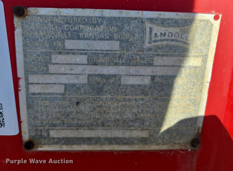 image for item DW3916 1999 Landoll 660 drop deck equipment trailer