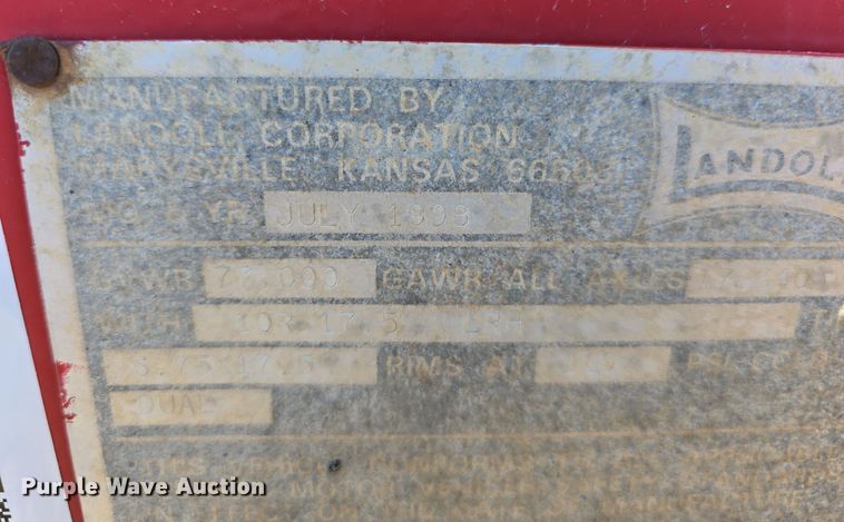 image for item DW3916 1999 Landoll 660 drop deck equipment trailer