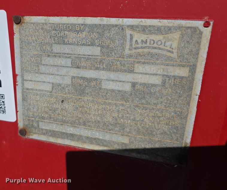 image for item DW3916 1999 Landoll 660 drop deck equipment trailer