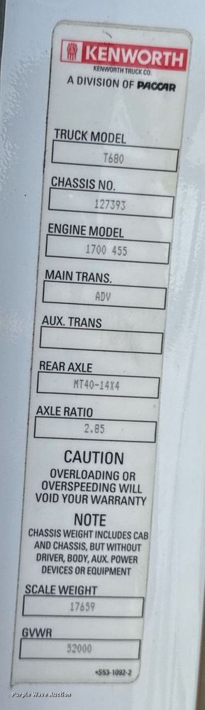 image for item EG7041 2017 Kenworth T680 semi truck