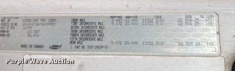 image for item EG7913 2000 Sterling AT9 semi truck