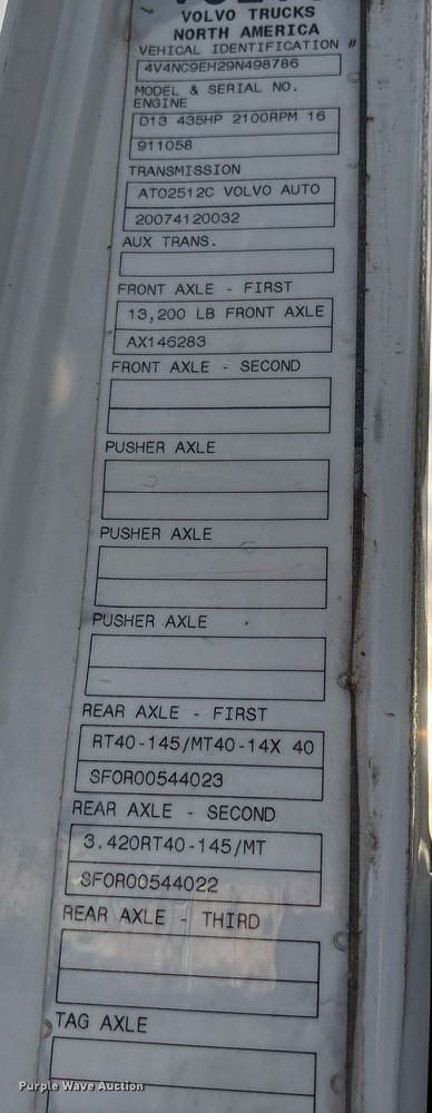 image for item EJ3229 2009 Volvo VN semi truck