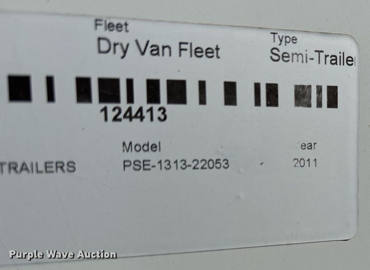 image for item EJ3247 2011 Great Dane PSE-1313-22053 dry van trailer