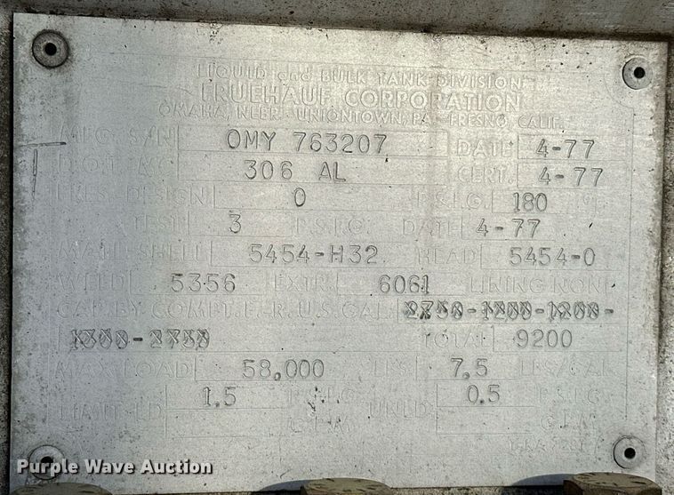 image for item EJ5167 1978 Freuhauf TAG-F2-ESF tank trailer