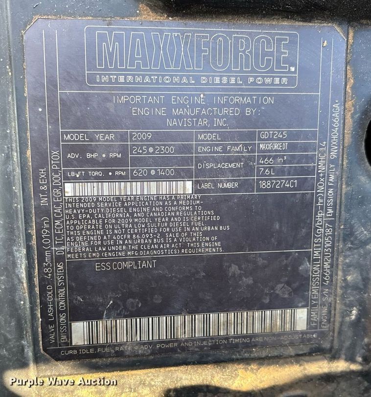 image for item EM0026 2011 International DuraStar 4000 utility / service truck