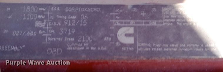 image for item EN8565 2012 Kenworth T800 semi truck