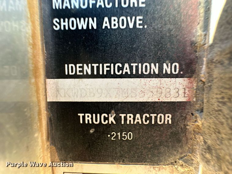 image for item ER8363 1991 Kenworth W900 semi truck