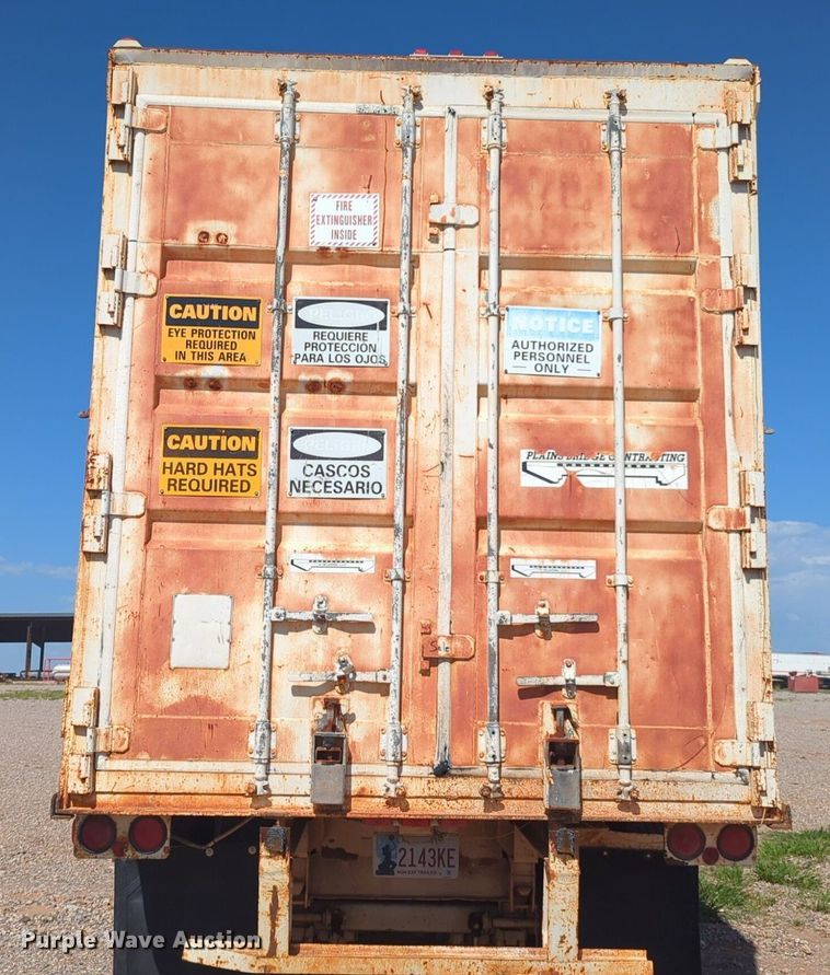 image for item NW9742 1977 Hobbs A8800142E dry van trailer