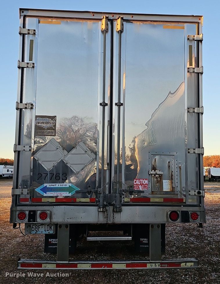 image for item OJ9107 2008 Wabash refrigerated van trailer