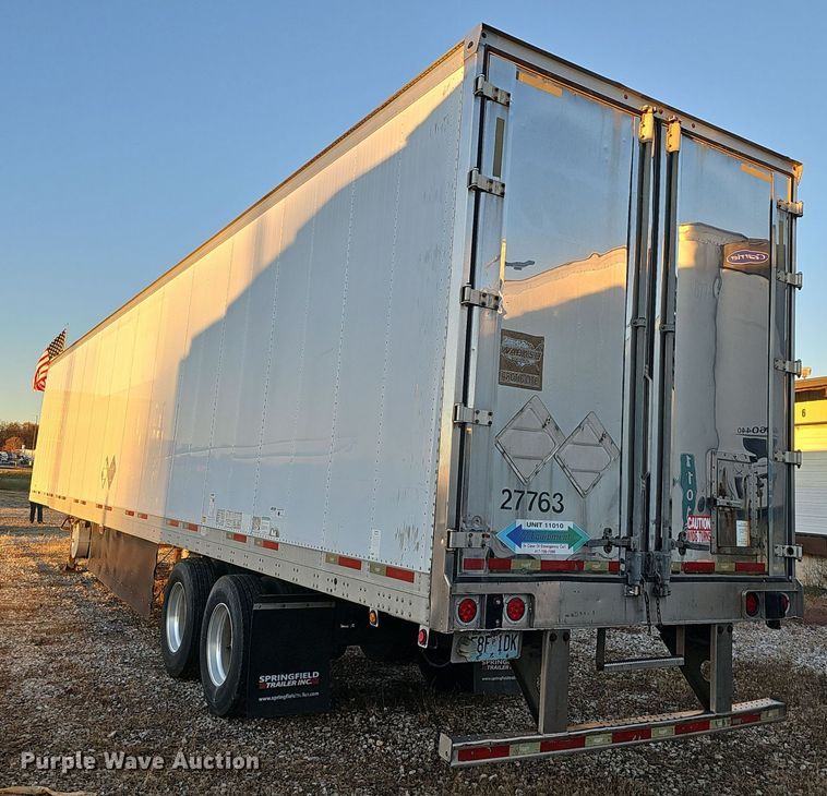 image for item OJ9107 2008 Wabash refrigerated van trailer