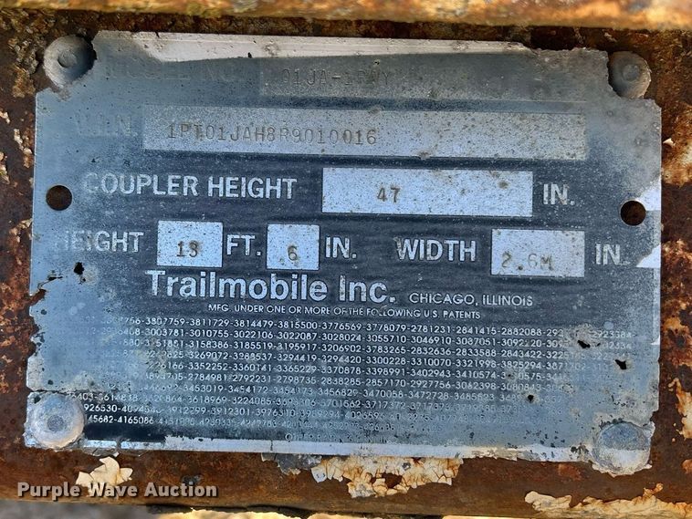 image for item OJ9306 1994 Trailmobile 01JA-1RAY dry van trailer