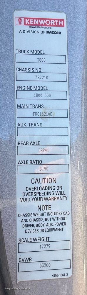 image for item OK9409 2020 Kenworth T880 dump truck