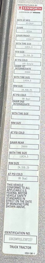 image for item OK9410 2020 Kenworth T880 dump truck