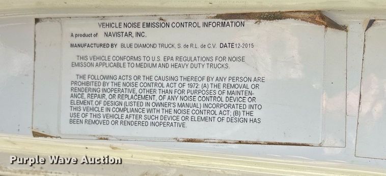 image for item OK9411 2016 International Prostar Plus 122  dump truck