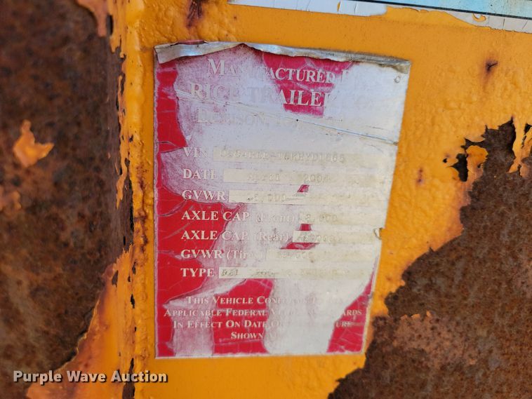 image for item DN3594 2004 Rice Trailer Co. dump trailer