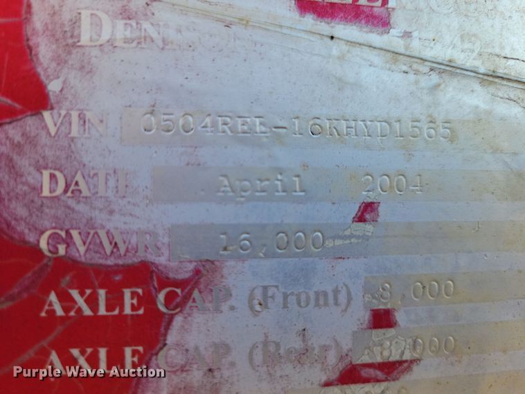 image for item DN3594 2004 Rice Trailer Co. dump trailer