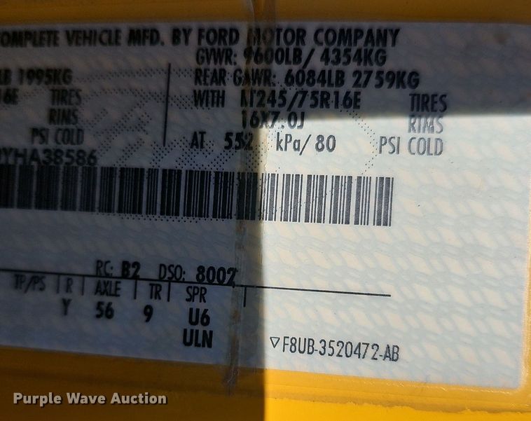 image for item DO7721 2000 Blue Bird E350 Super Duty school bus