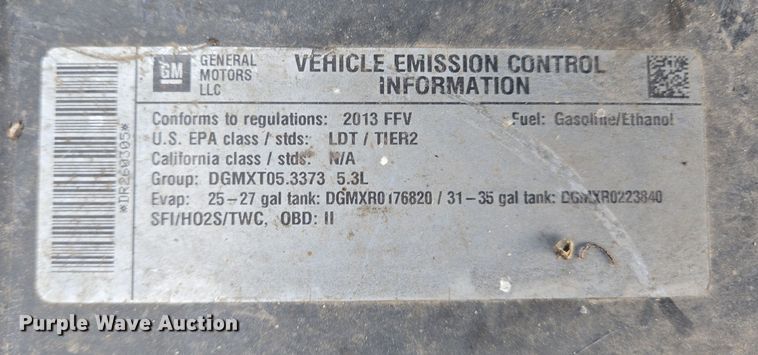 image for item DT5388 2013 Chevrolet Tahoe Police SUV