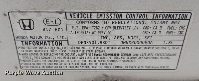 image for item DV0137 2013 Honda Civic 