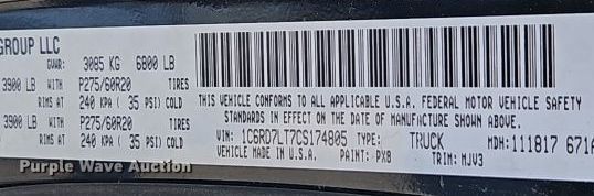 image for item EI8666 2012 Dodge Ram 1500 Crew Cab pickup truck