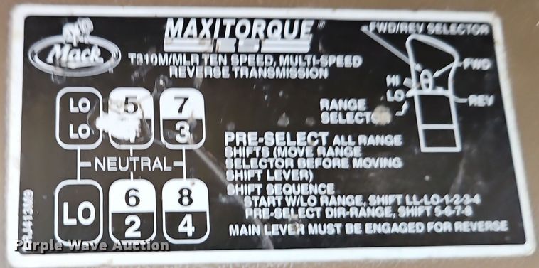 image for item EI8668 2004 Mack CV713 Granite dump truck