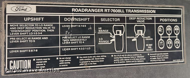 image for item EI8669 1991 Ford L8000 dump truck