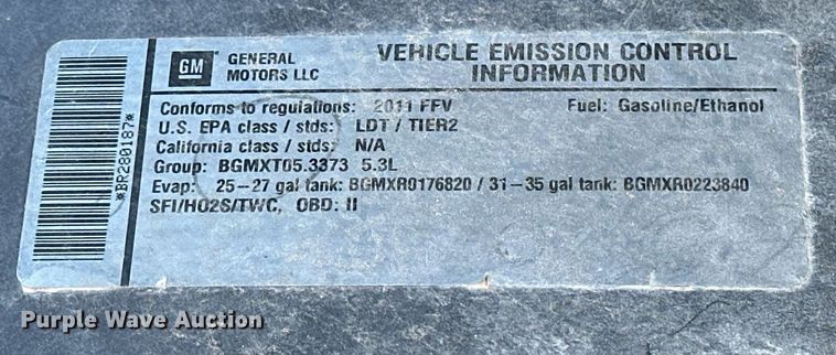 image for item EJ5171 2011 Chevrolet Tahoe Police SUV