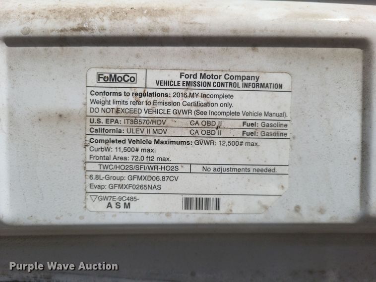 image for item EJ8145 2016 Goshen E350 Super Duty  shuttle bus