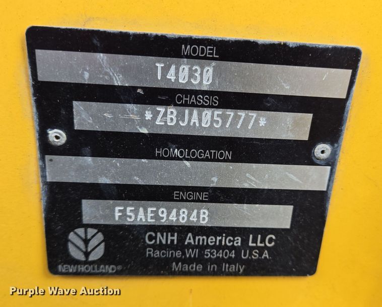 image for item EQ2554 2011 New Holland T4030 MFWD tractor