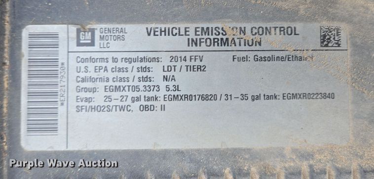 image for item EQ2555 2014 Chevrolet Tahoe Police SUV