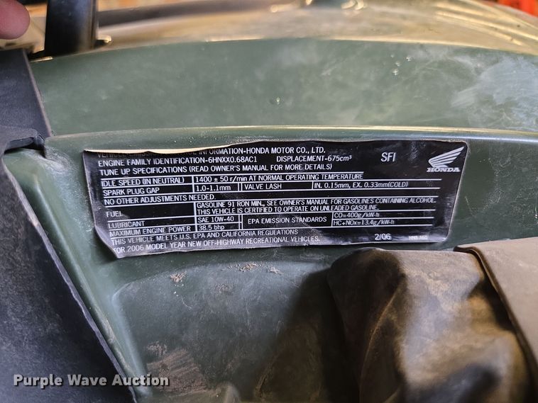 image for item EQ3633 2006 Honda  TRX680FA ATV