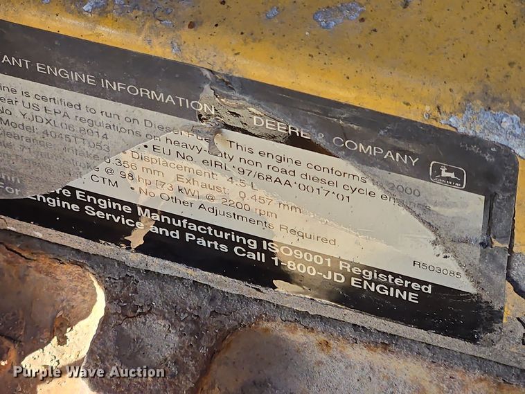 image for item EQ3837 2000 John Deere  410E backhoe