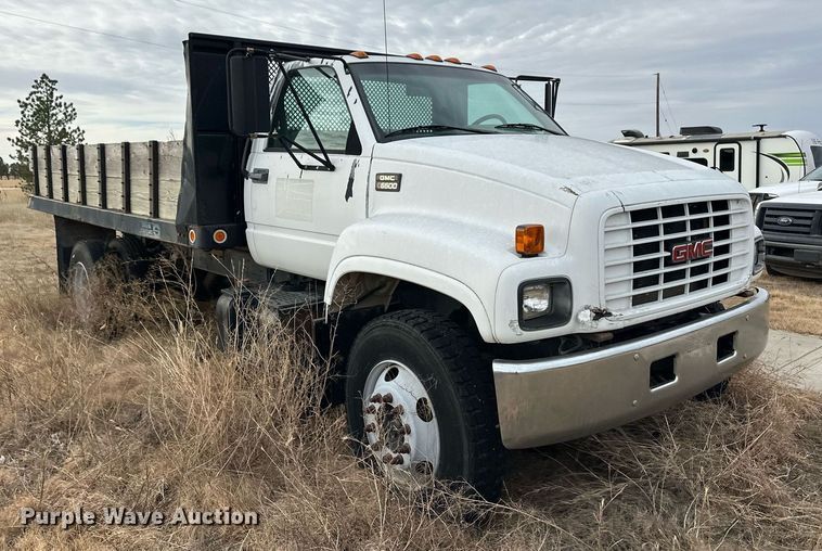 image for item ER8532 2000 GMC C6500 dump flatbed truck