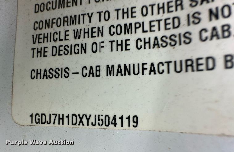 image for item ER8532 2000 GMC C6500 dump flatbed truck