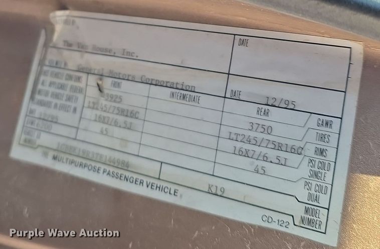 image for item LX9006 1996 Chevrolet K1500 Ext. Cab pickup truck