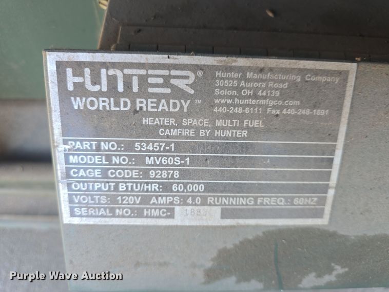image for item NI9350 Hunter MV60S-1 heater
