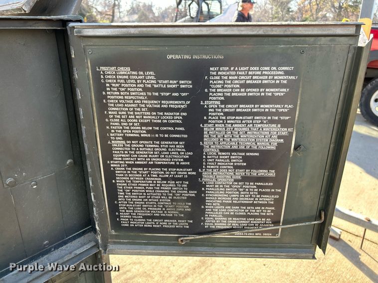 image for item NJ9629 1976 Libby Welding Co MEP005A generator