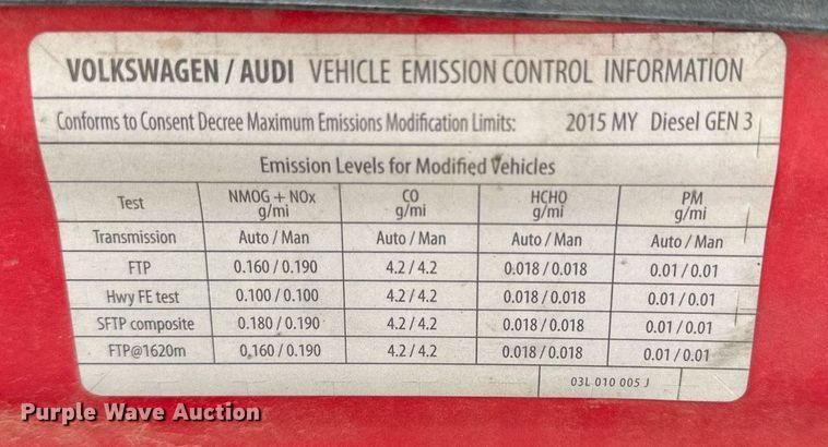 image for item NQ9135 2015 Audi A3 