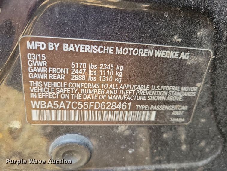 image for item OH9312 2015 BMW 528XI 