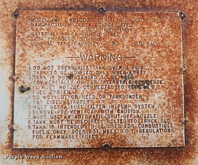 image for item OJ9251 Delta Consolidated  487000 auxiliary fuel tank