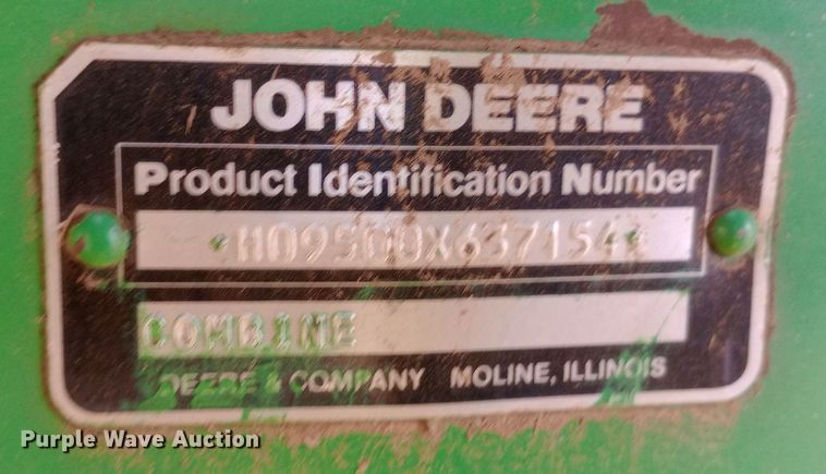image for item EN8624 1990 John Deere 9500 combine
