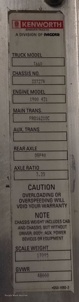 image for item EG2331 2013 Kenworth T660 semi truck